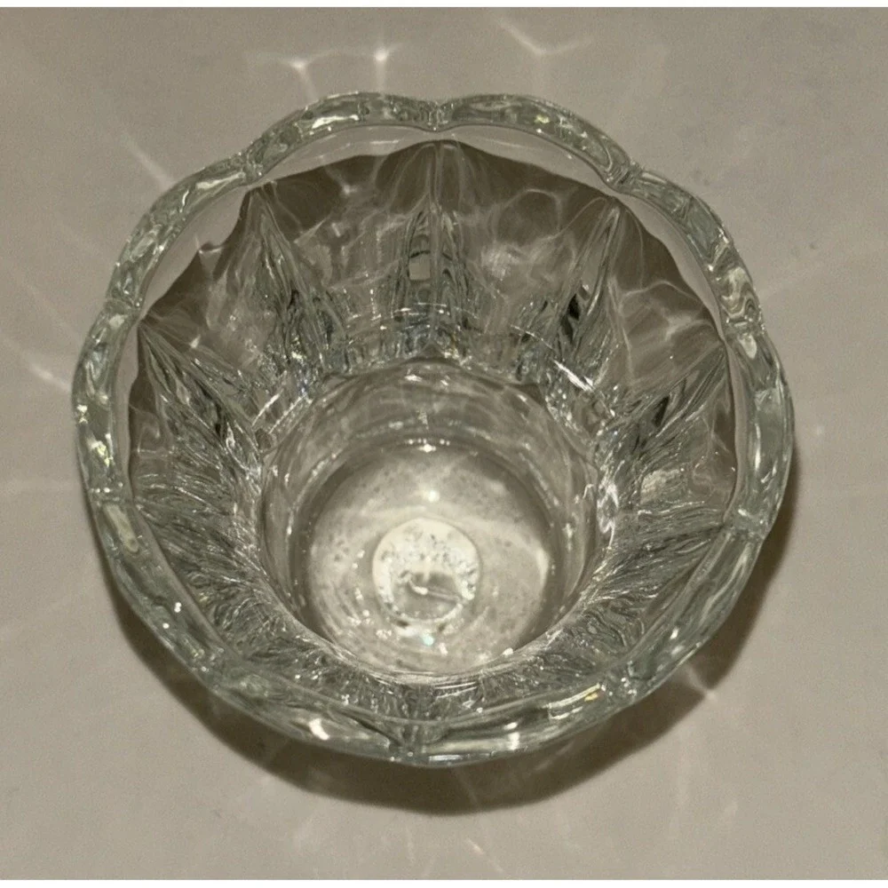 Clear Glass Votive Candle Holder VTG Home Interiors Starlight Sconce Peg Shade‎